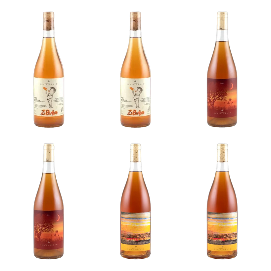 Drie druiven, drie oranjewijnen van Abbazia San Giorgio