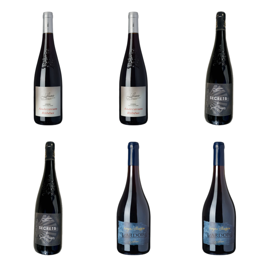 Anjou rood in drie glazen van Domaine Leblanc - les Closserons