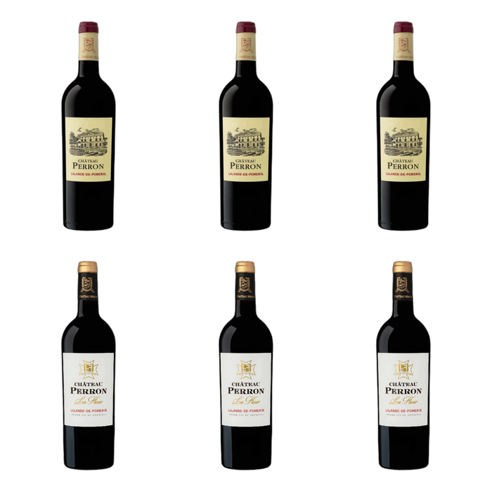De flessen in Perron en La Fleur van Château Perron