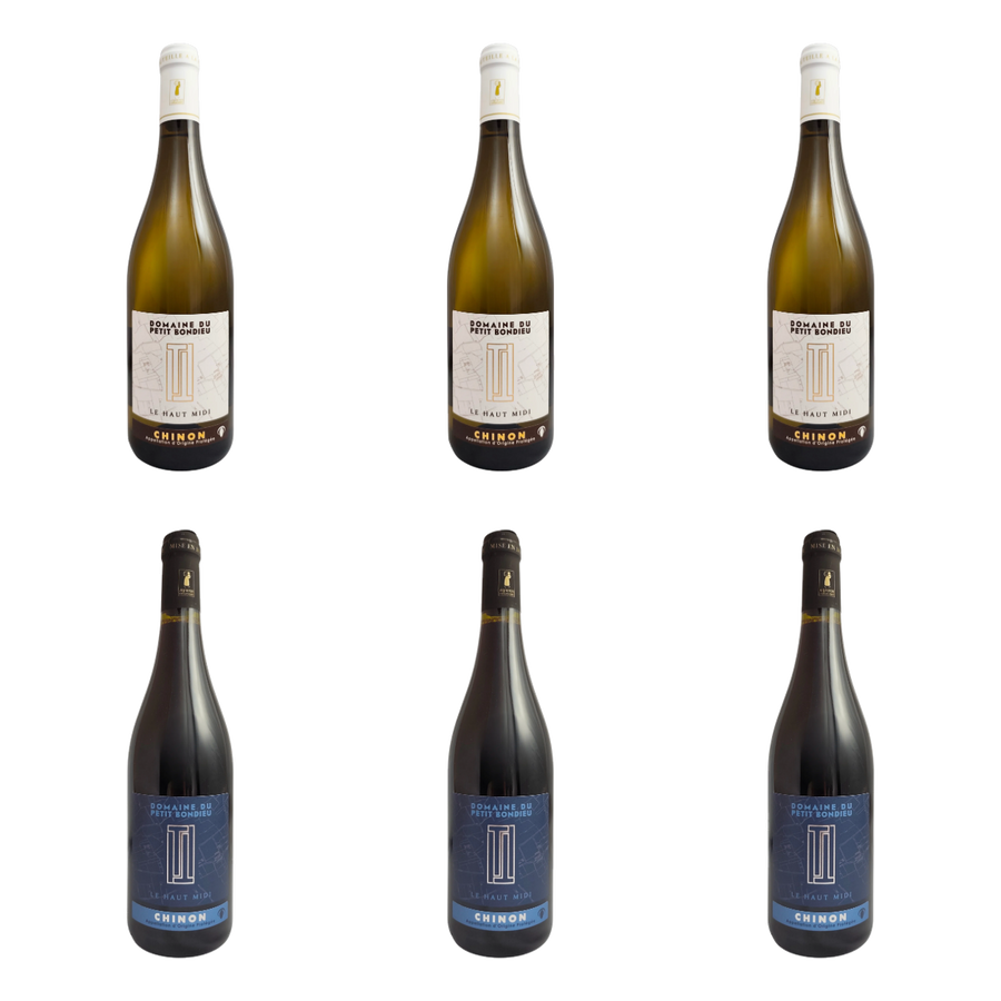 Chinon in wit en rood van Domaine du Petit Bondieu