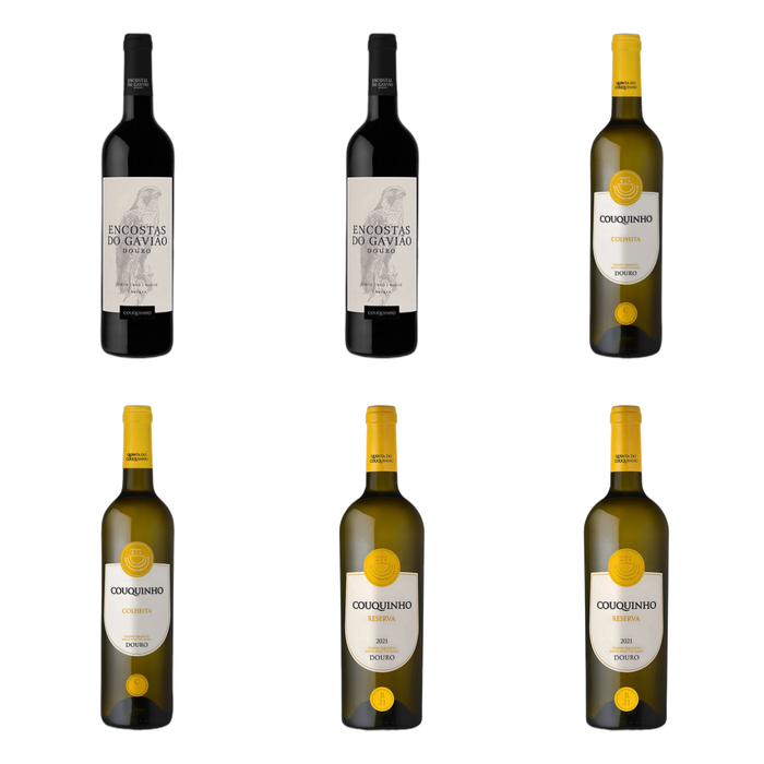 De flessen in Drie witte Douro-wijnen van Quinta Do Couquinho - Sociedade
