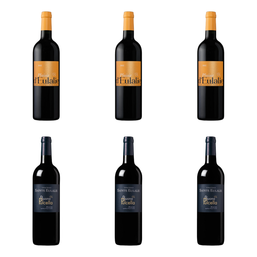 Twee rode Minervois van Château Sainte Eulalie