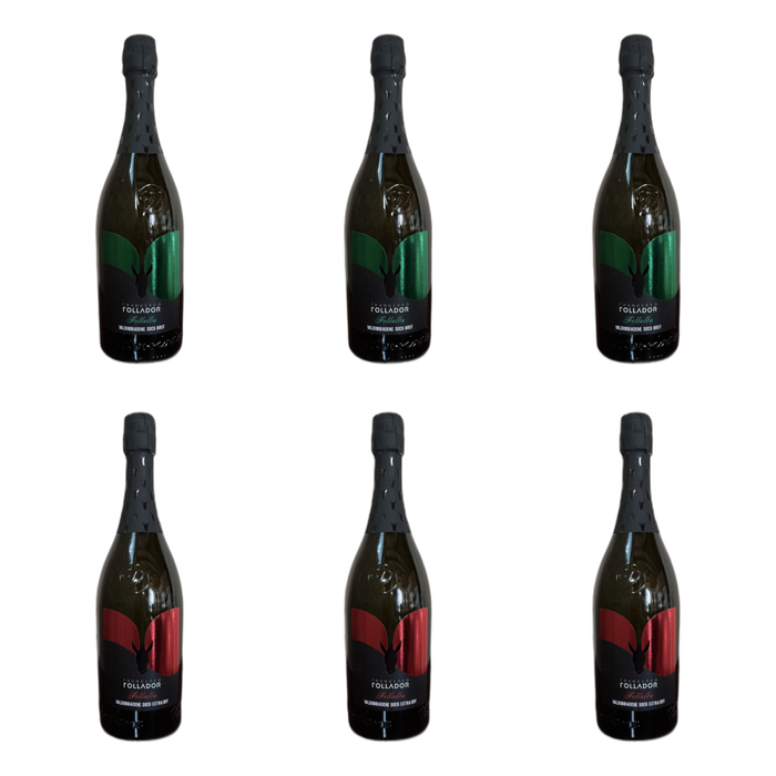 De flessen in Brut of Extra Dry? van Follador Francesco