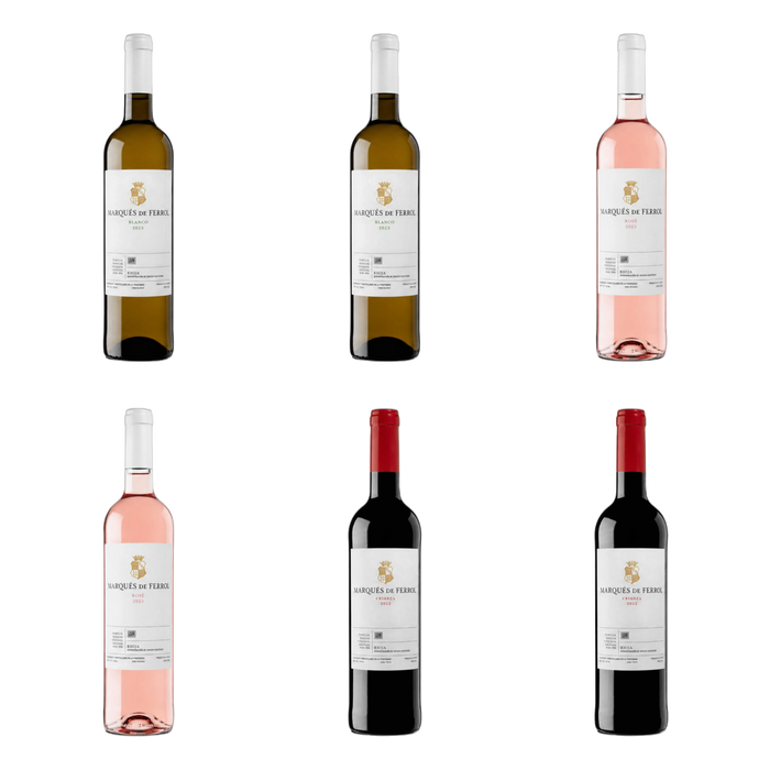 De flessen in Rioja in drie kleuren van Bodegas y Viñedos Heras Cordon