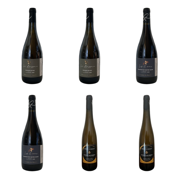 De flessen in De drie Origines van Domaine des Ruaults