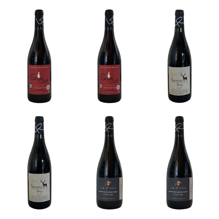 De flessen in Drie keer rood van Domaine des Ruaults