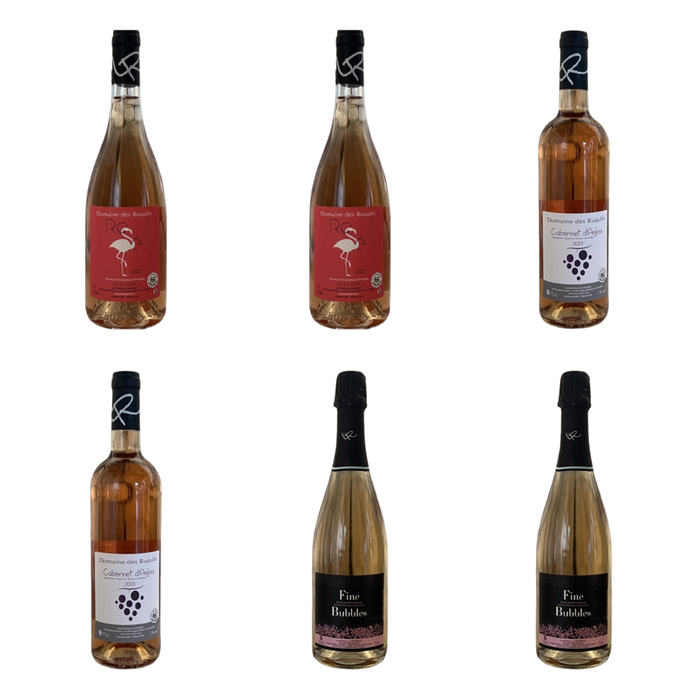 De flessen in Drie keuzes in rosé van Domaine des Ruaults
