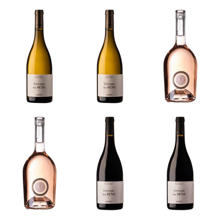 De flessen in Wit, rosé en rood van Domaine Sol Payré