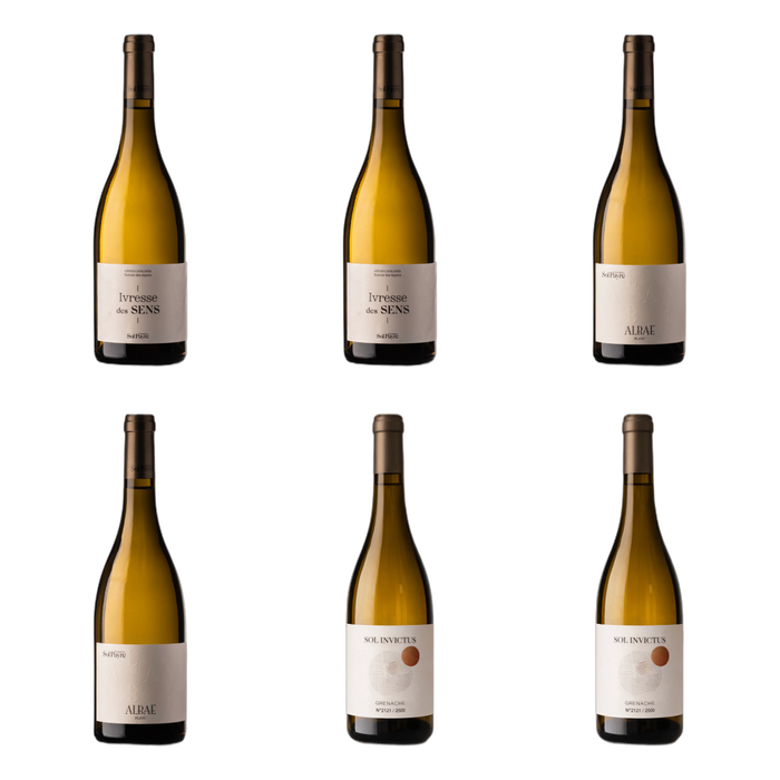 De flessen in Drie witte blends van Domaine Sol Payré