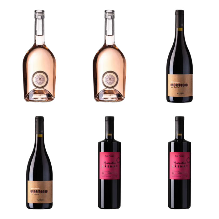 De flessen in Grenache in drie stijlen van Domaine Sol Payré