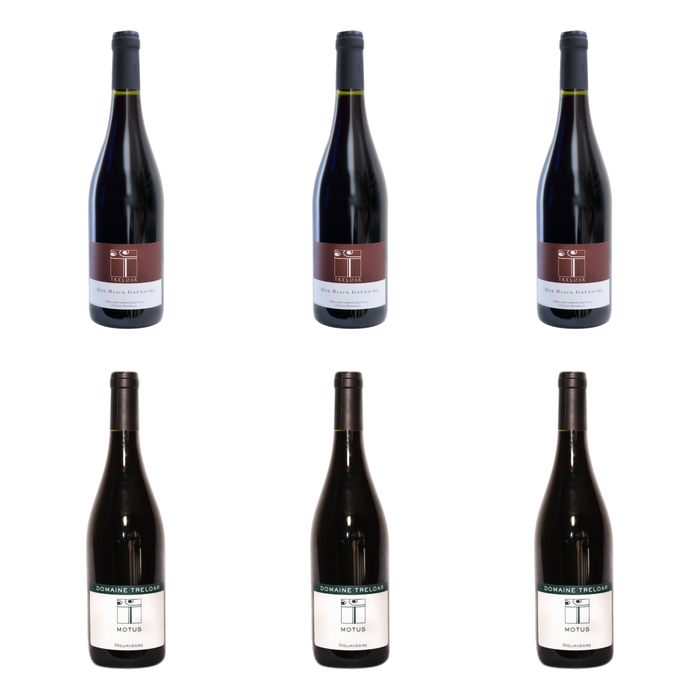De flessen in Rond of vol van Domaine Treloar
